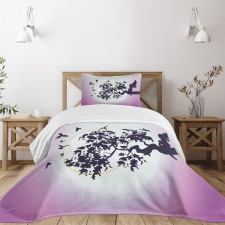 Fantasy Fairy Tree Birds Bedspread Set