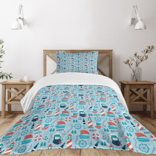 Pipe Smoking Captain Bedspread Set