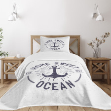 Home Ocean Words Bedspread Set