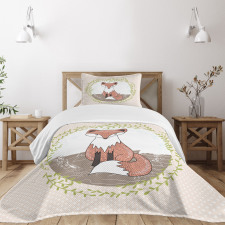 Forest Animal Polka Dots Bedspread Set