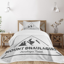 Dhaulagiri in Himalayas Bedspread Set