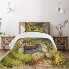 Water Basin Lantern Bedspread Set