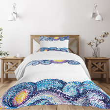 Watercolor Wave Bedspread Set