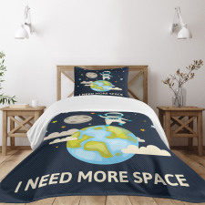 Spaceman Planet Earth Bedspread Set