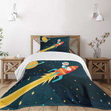 Boy on a Rocket Adventure Bedspread Set