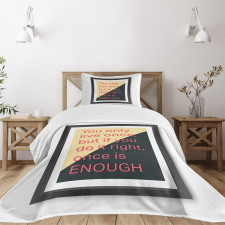 Motivational Poster Design Bedspread Set