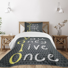 Modern Freedom Slogan Bedspread Set