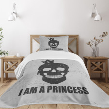 Skull in Crown Bedspread Set