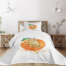 Brush Strokes Orange Bedspread Set