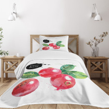 Aquarelle Cranberries Bedspread Set