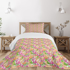 Hawaiian Jungle Flora Bedspread Set