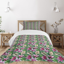 Aquarelle Lily Garden Bedspread Set