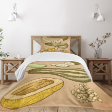 Zucchini Slices Bedspread Set