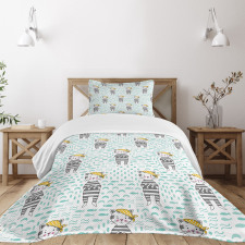 Cats with Bandana Bedspread Set