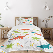 Prehistoric Wildlife Bedspread Set
