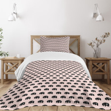 Elephant with Heart Bedspread Set