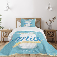 Splashing Milk Jar Bedspread Set