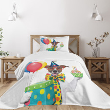 Party Dog and Balloons Bedspread Set