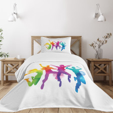 Rainbow Colored Teens Bedspread Set