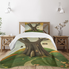 Cosy Tree Tunk Autumn Bedspread Set