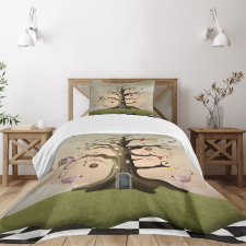 Ornamented Leafless Bole Bedspread Set