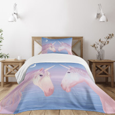 2 Akhal Teke Unicorns Bedspread Set