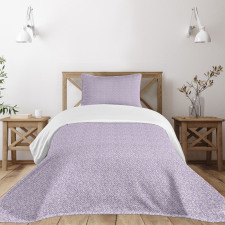 Scroll Style Curly Leaves Bedspread Set