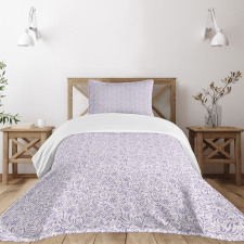 Abstract Curly Foliage Bedspread Set