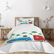 Exotic Travel Theme Bedspread Set