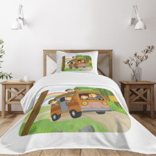 Scouts Activities Design Bedspread Set