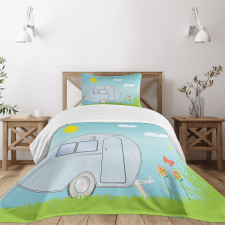 Summer Vacation Theme Bedspread Set