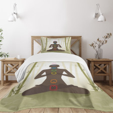 Yoga in Bamboo Stems Bedspread Set