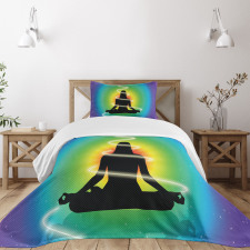 Concentric Rainbow Color Bedspread Set