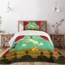 Horse Hound Show Stage Bedspread Set