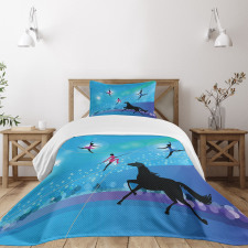 Trapeze Artists Horse Bedspread Set