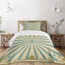 Stars Beams Rays Frame Bedspread Set