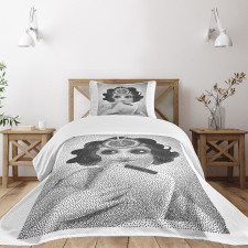 Pointillistic Pencil Art Bedspread Set