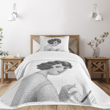 Young Lady from 20's Bedspread Set