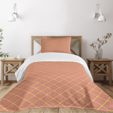 Diagonal Rhombus Tile Bedspread Set