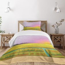 Sunset Country River Bedspread Set
