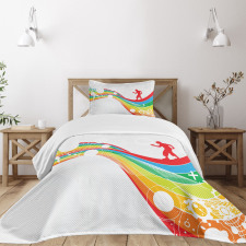 Men on a Wave Bedspread Set