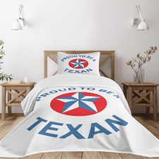 Patriotic Words Bedspread Set