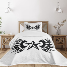 Flame Wings Design Bedspread Set