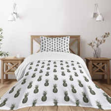 Sketch of Pineapples Bedspread Set