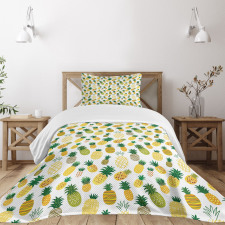 Cartoon Fruits Pineapples Bedspread Set