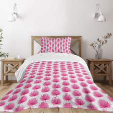 Pink Forest Leaves Bedspread Set