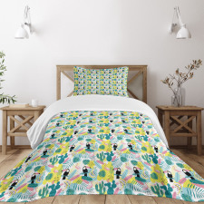 Aloha Nature Birds Art Bedspread Set