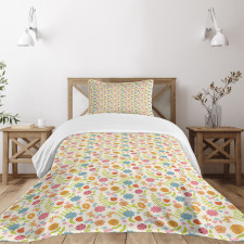 Cheerful Spring Theme Bedspread Set