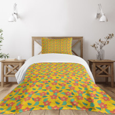 Retro Meadow Pattern Bedspread Set