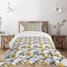 Hand Drawn Blossoms Bedspread Set